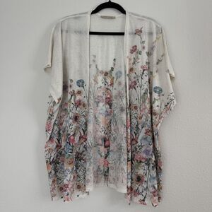 Womens Kimono Cardigan One Size Floral Print Open Front Breathable Coco's Clozet